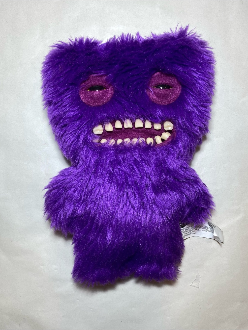 Fuggler Purple Mr. Buttons Funny Ugly Monster Spinmaster 2018 Teeth Retired RARE